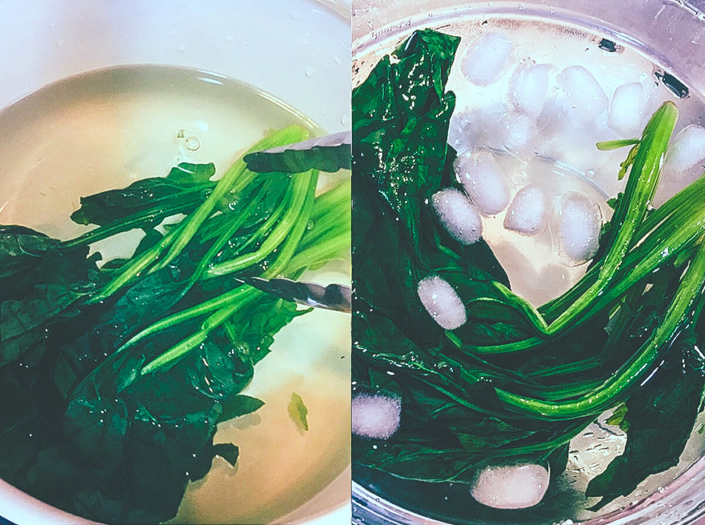 離乳食後期 ほうれん草とにんじんのゴマ和え