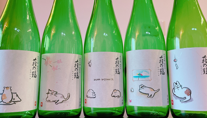 日本酒通販 萩の鶴 純米吟醸 別仕込み生原酒 こたつ猫ラベル R6BY 1800ml尾崎商店