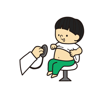 小児科・診察 ソフト子供と動物のイラスト屋さん わたなべふみ