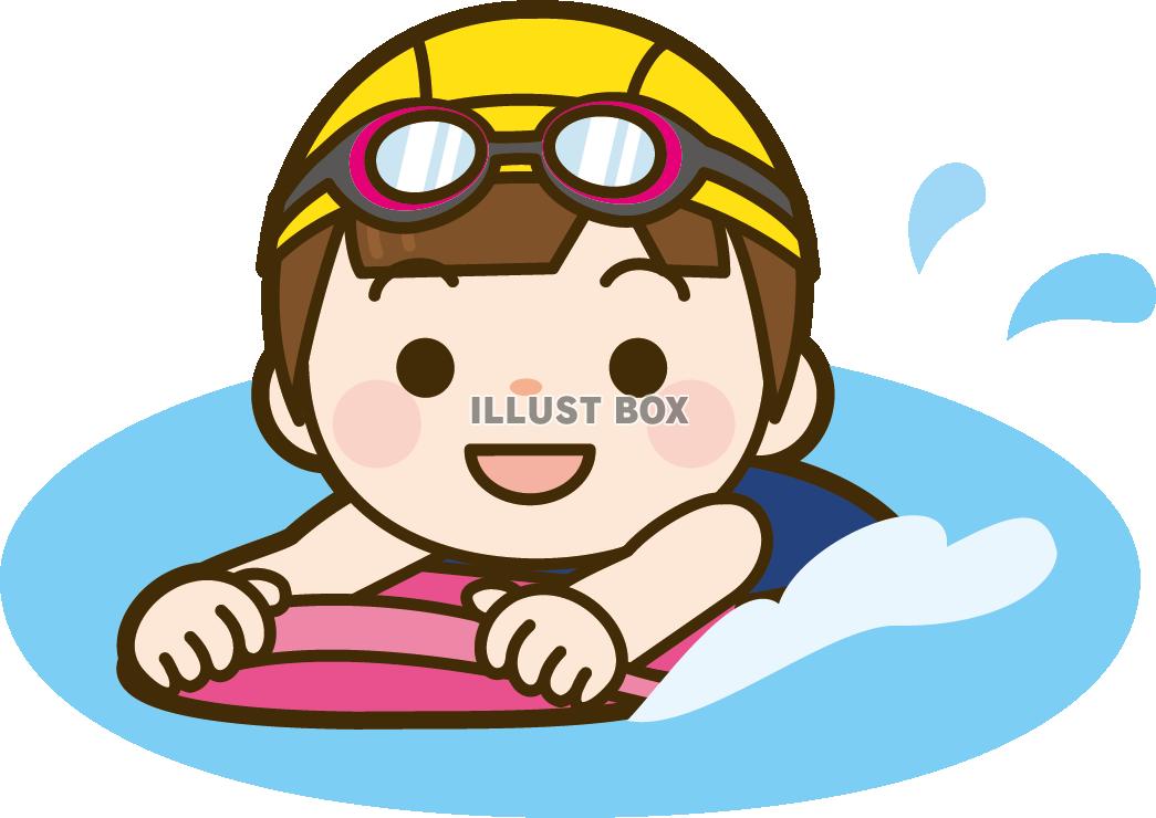 泳ぐ・水遊びてがきですの！β かわいい・ゆるい無料イラスト