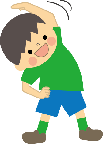 ラジオ体操 家族イラストなら、小学校・幼稚園向け・保育園向けのかわいい無料イラストお試しフリー素材 カット がいっぱいの安心サイトへどうぞ