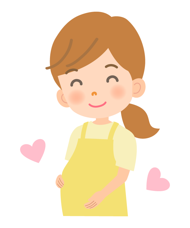 笑顔の妊婦さんのイラスト02無料のフリー素材 イラストエイト