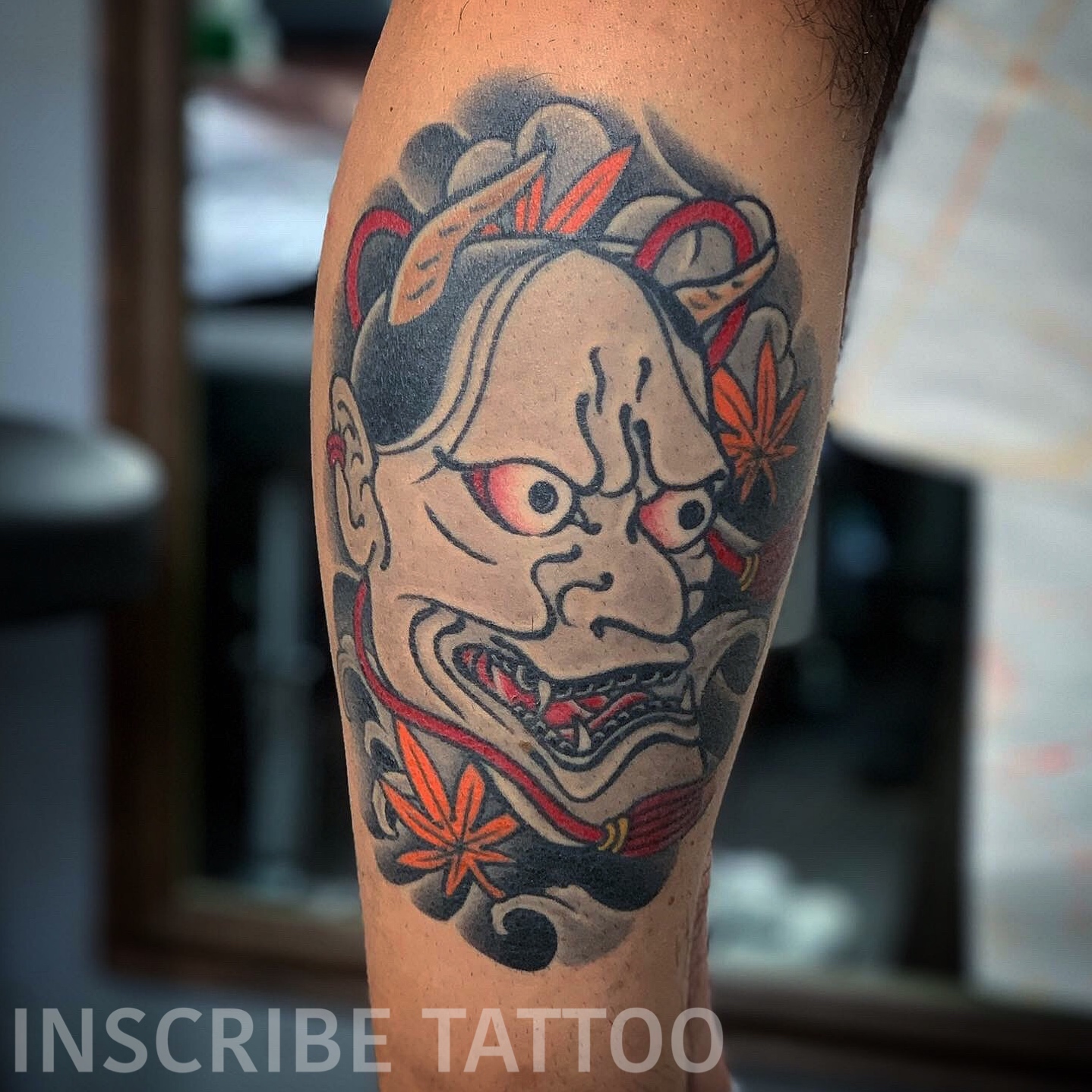 情熱を象徴する般若のタトゥーデザイン