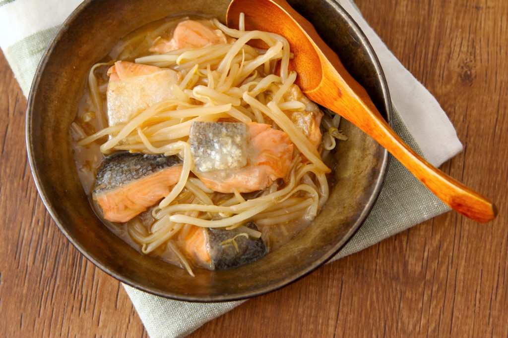 もやしのうま塩おかか和え作り置きレンジポリ袋