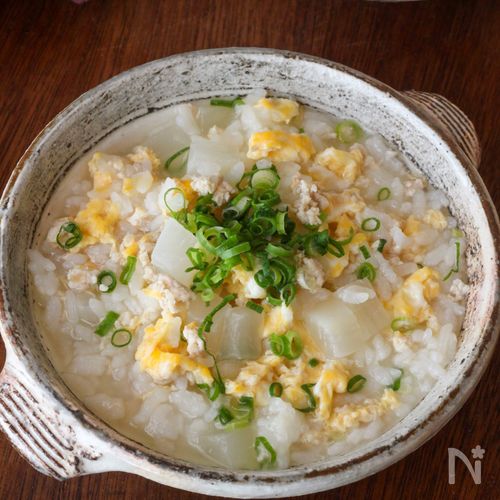 風邪に！大根と長ねぎのしょうが雑炊 by さらりろりー。クックパッド簡単おいしいみんなのレシピが392万品
