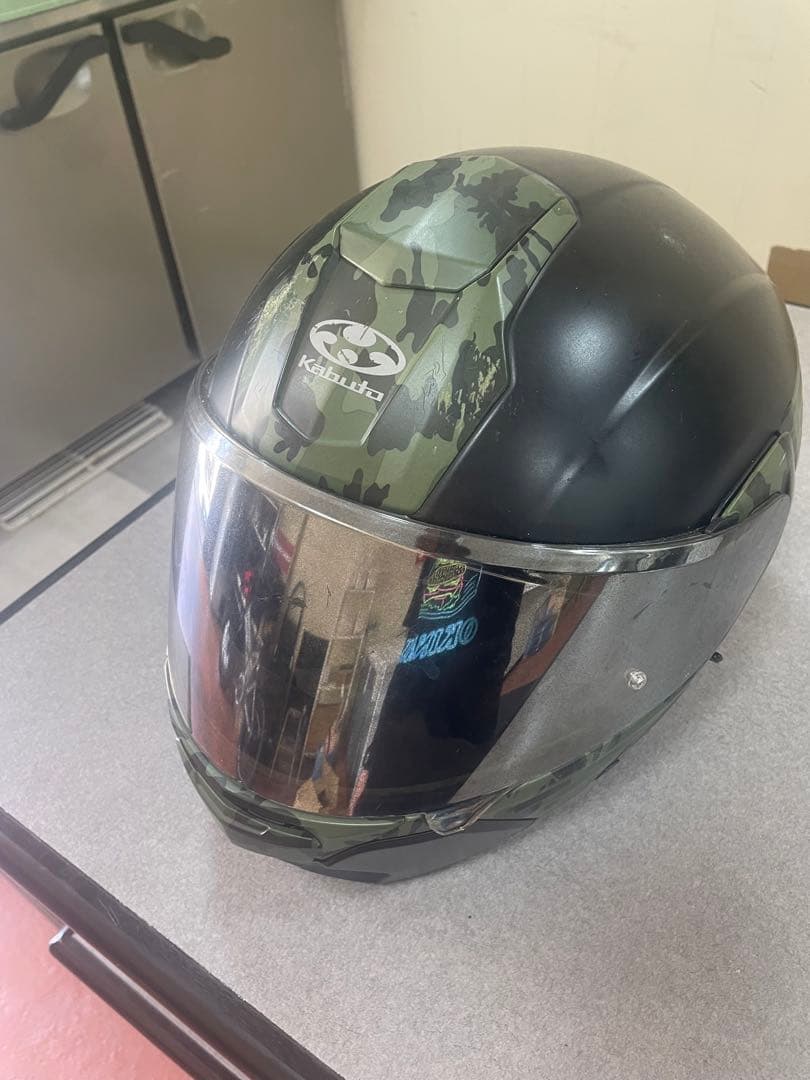 ヘルメット フルフェイスタイプ X-ROAD グレー迷彩 ミラーシールド XL X-ROADシリーズヘルメット