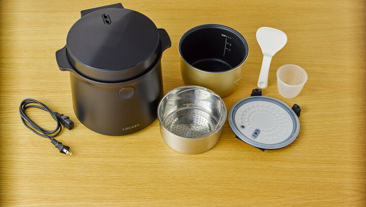 炊飯器 糖質カット炊飯器 LOCABO 糖質オフ 低糖質 ダイエット 炊飯 蒸らし 蒸し料理 料理 小型 ご飯 米 お米 白米 玄米 保温 保温機能予約炊き 新生活 調理家電 おしゃれ シンプル ブラック ホワイト 話題の糖質カット炊飯器をおかずやおやつにもフル活用！『LOCABO