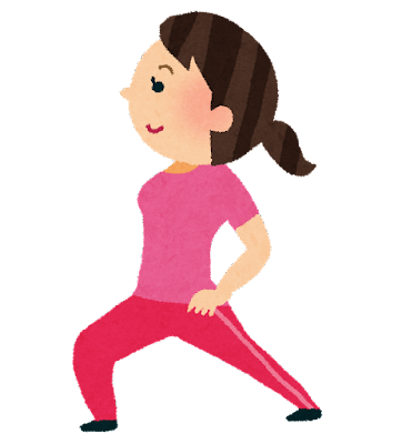 ストレッチをする女性 腸腰筋 イラスト - No: 23895925無料イラスト・フリー素材なら「イラストAC」