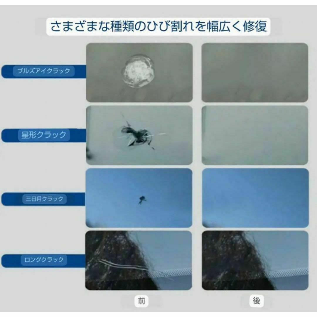 ガラス リペア キット 車 飛び石 ひび割れ スマホ 液晶画面 レジン 修理 窓 - メルカリ