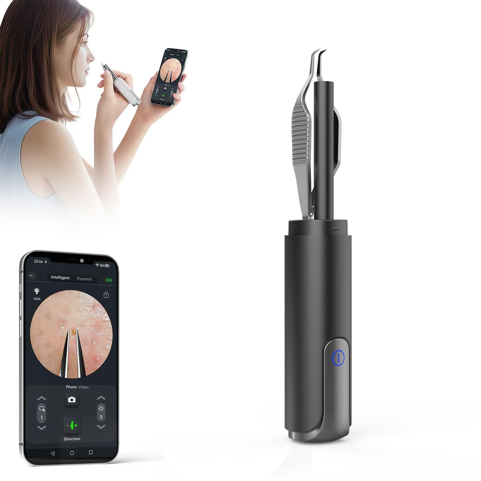 Foto de Stock 黒い毛穴パックを利用して取れた大量の角栓と汚い皮脂の塊と汚れAdobe Stock