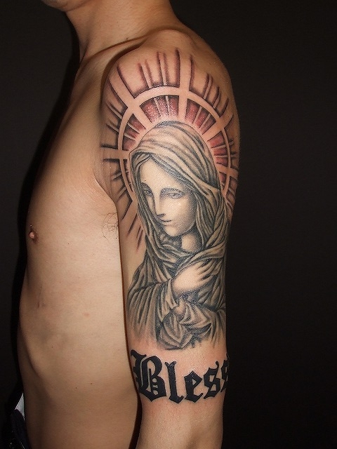 マリア・レタリング。STROKER TATTOO