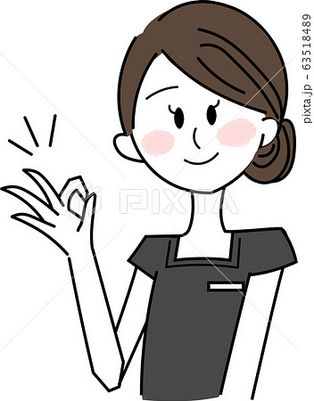 手描き風タッチ 美容部員の女性スキンケアイラスト B96イラスト工房