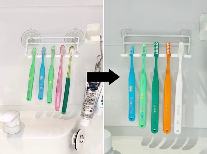 歯ブラシ収納もダイソーの積み重ねボックスで！ : 暮らしの美活