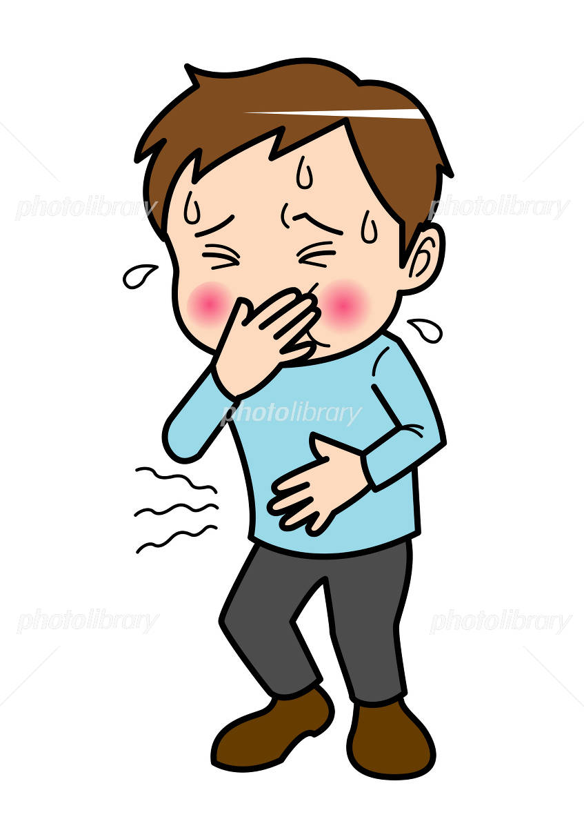 嘔吐をする男性のイラスト - 医療のイラスト・写真・動画、素材販売サイトのメディック medick