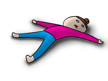横に倒れるイラスト無料イラスト・フリー素材なら「イラストAC」
