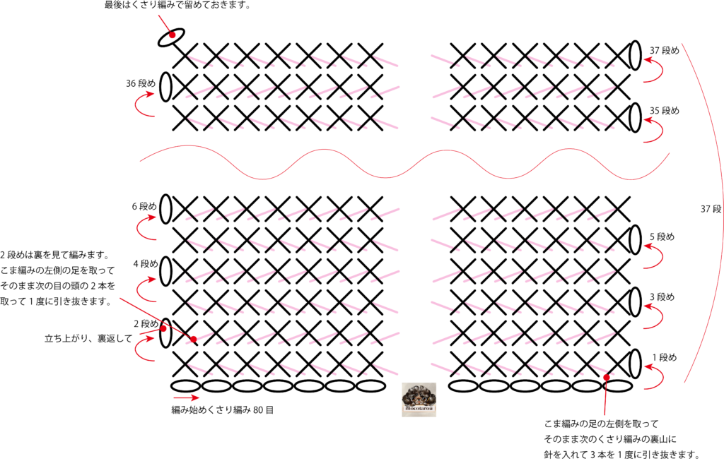 ハートのブランケット レシピリバティ 生地、編み物、刺繍、刺し子のことなら ホビーラホビーレ