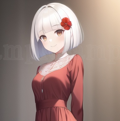 白髪の若い女性のポートレートAI生成 のイラスト素材110894552- PIXTA