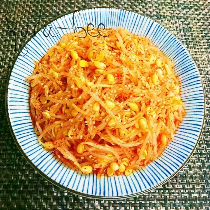 ダイエット!!豆もやしと高菜炒め