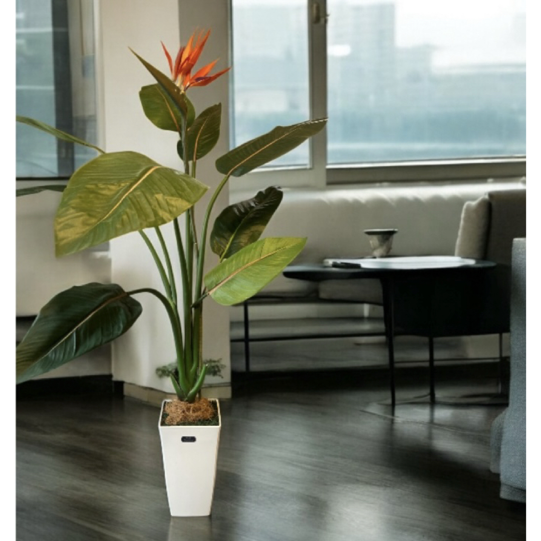 光触媒人工観葉植物ウォールグリーンフェイクグリーンストレッチア極楽鳥j