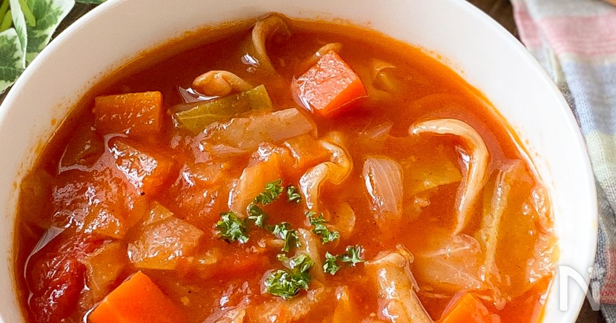 野菜不足解消！ダイエットにもおすすめの食べるスープ「極上ミネストローネ」 もあいかすみ ラクウマレシピ1 1女性セブンプラス