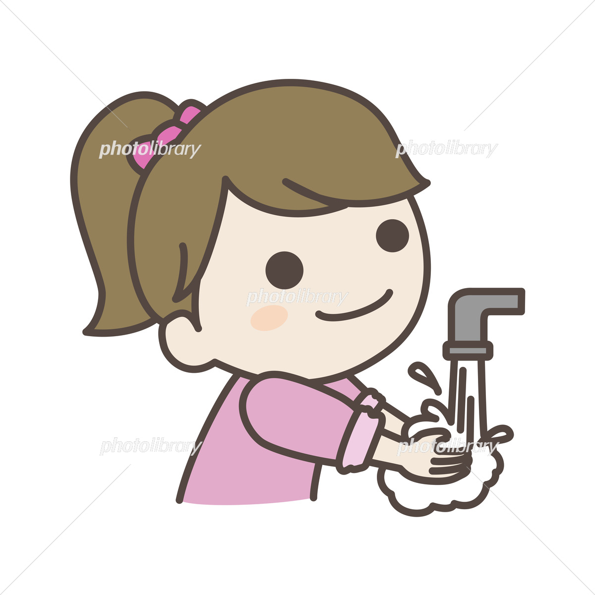 手を洗うバイ菌イラスト無料イラスト・フリー素材なら「イラストAC」