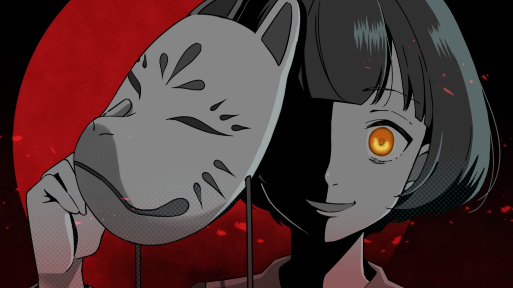 怖い感じの女の子の厚塗り練習イラスト女の子かわいいホラ