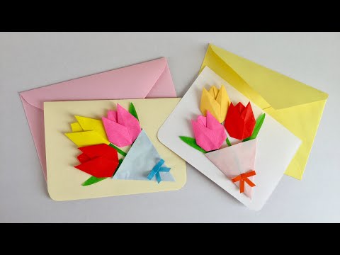 3月の誕生日カード 折り紙で高齢者レクリエーション制作shigeyuki.net