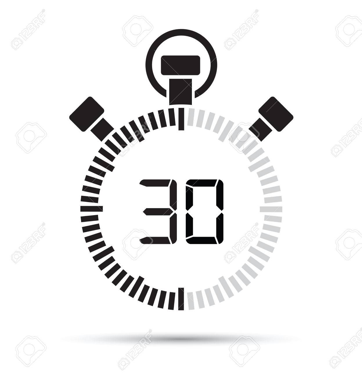 30 分ストップウォッチ分離アイコンのイラストのイラスト素材・ベクター Image 68842024