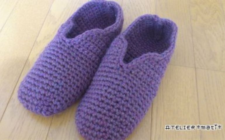 毛糸 ルームシューズ編み方TikTok