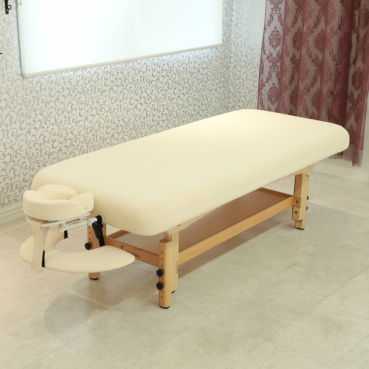 アルミ製超軽量 折りたたみ マッサージベッド FLY無孔ダークブルー 長さ170cm×幅60cm×高さ60～83cmの通販セブンビューティ