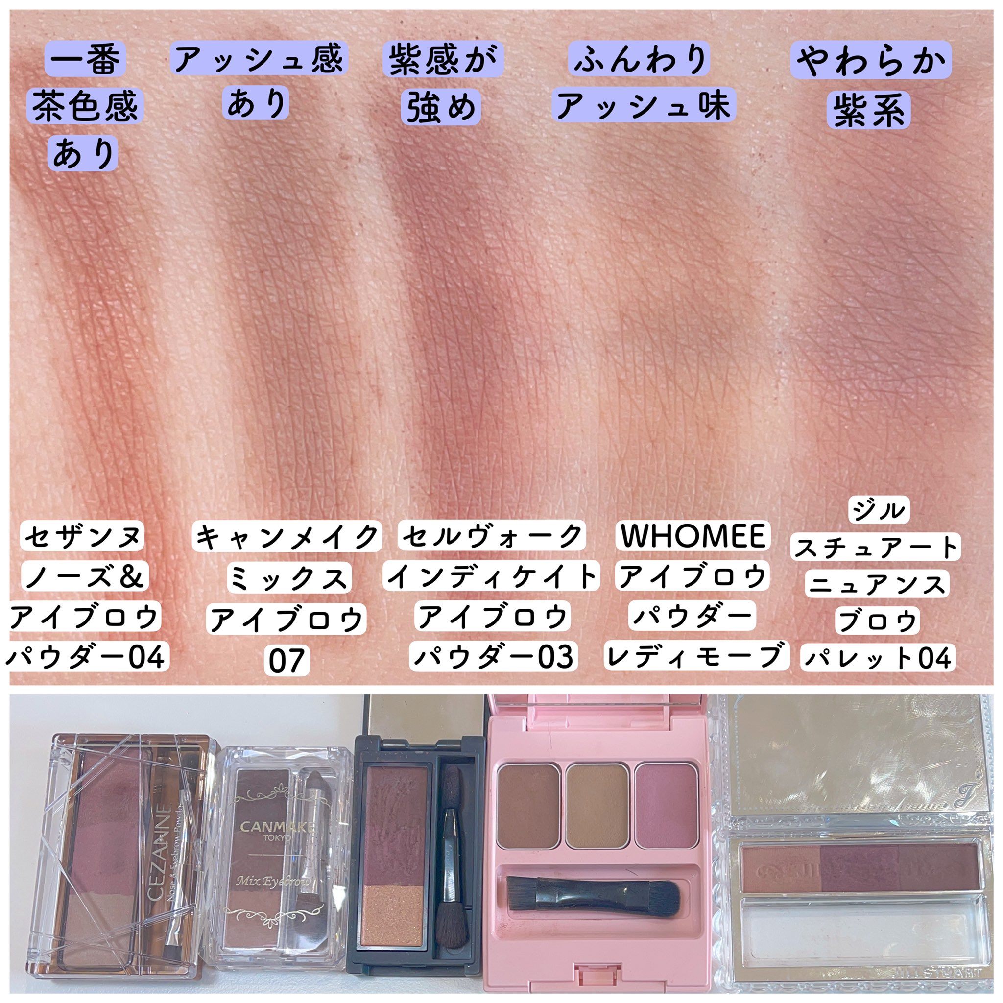 ぴよ on LIPS 「セザンヌのノーズ＆アイブロウパウダーから新色が登場🙌🏻絶妙ピンクブラウン♡」LIPS