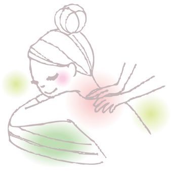 マッサージでリラックスする女性 イラスト素材604006- フォトライブラリ