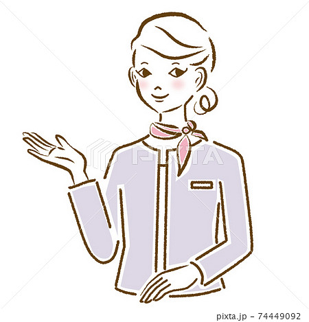 美容部員のまとめ髪のお姉さん オッケー のイラスト素材63518489- PIXTA