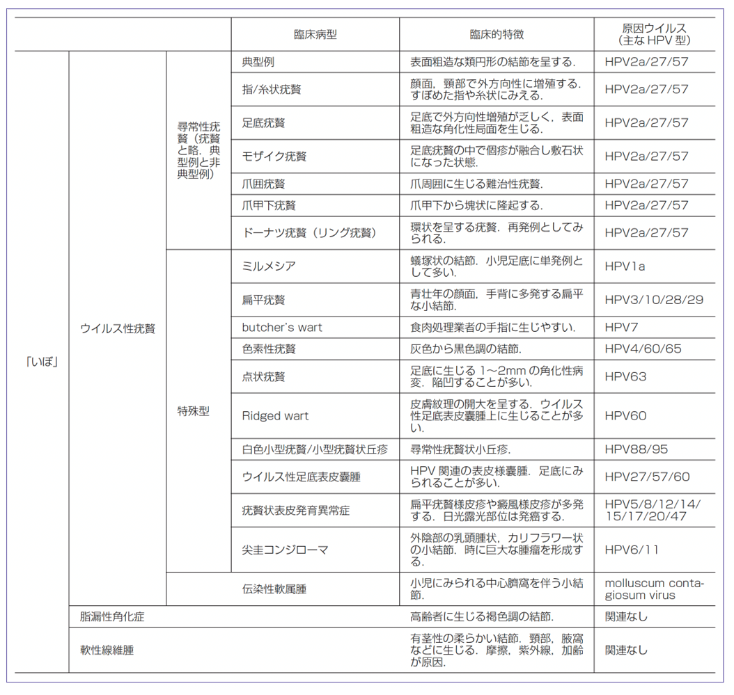 ウイルス性イボ 尋常性疣贅 とは 治療など新宿駅前クリニック皮膚科