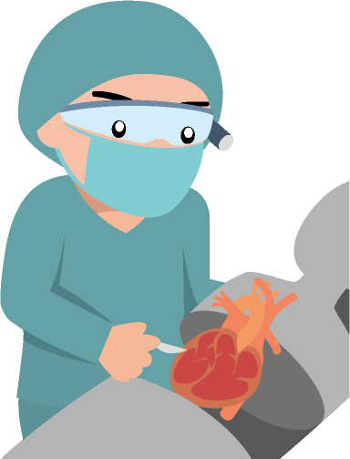 大きな手術跡の無料イラスト 病院50713素材Good