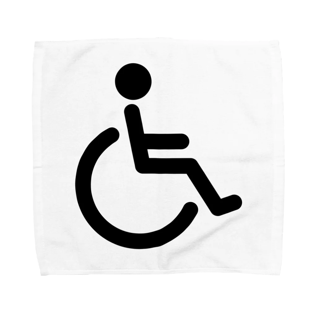 車椅子マーク 黒お絵かき屋さんoekakiyasandesuのタオルハンカチ通販 ∞ SUZURI スズリ