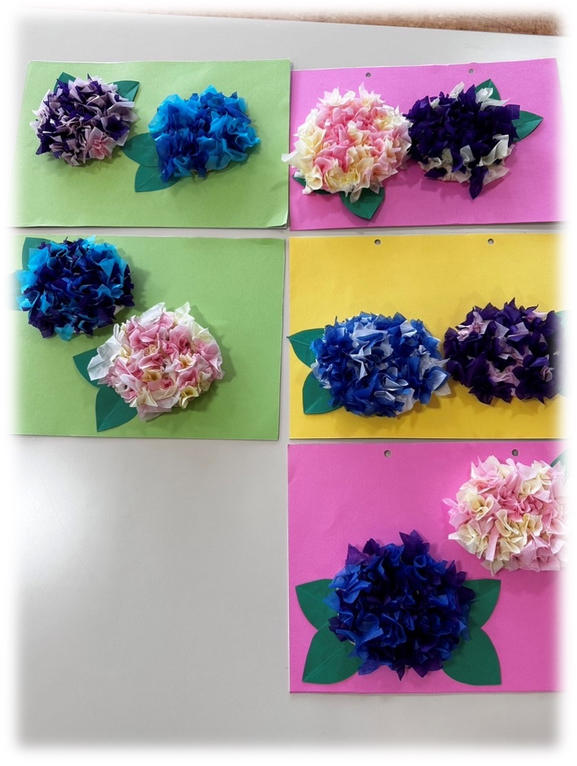 デイサービス6月のレクリエーション 紫陽花 ブログ社会福祉法人 親愛会 介護事業サイト