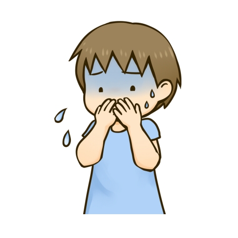 嘔吐をする幼児 男子 のイラスト🎨 フリー素材 看護roo! カンゴルー