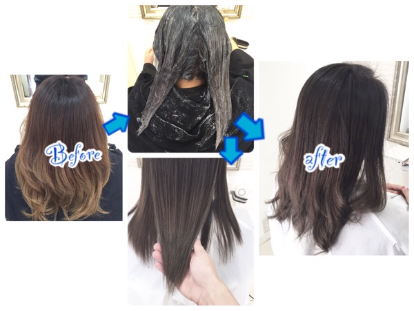 2回ブリーチして、 カラーリング。 ミルクティーよりも少し シルバーの強いヘア完成❣️ すぐ抜けていくからね 金髪に戻らないよう カラーシャンプーでセルフカラーリングも続けます。 帰宅したら、 夫からおばあちゃんみたいだーと 突っ込まれましたけど😅 金髪と銀髪