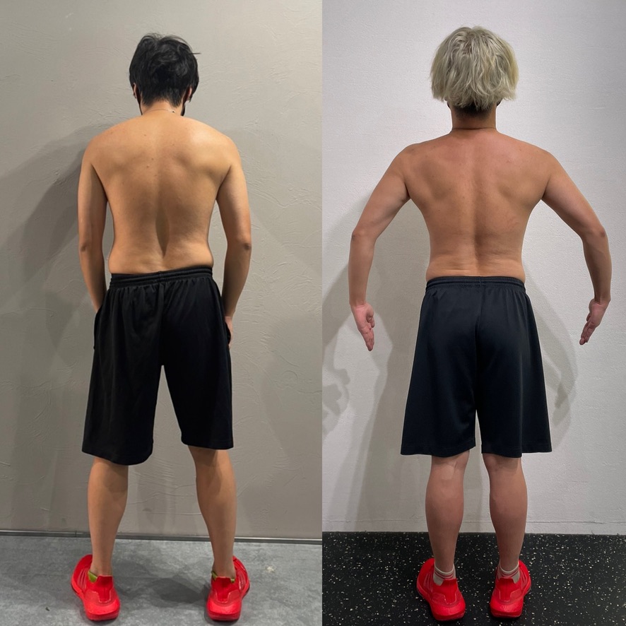 ダイエットモニター 19歳男性ビフォーアフター痩せ型タイプが筋肉を付ける