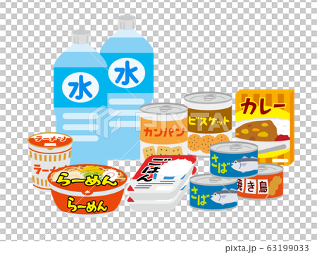 商用利用可 缶詰、レトルト、カップラーメンなど非常食や備蓄職のイラスト15選！Pyontakku DesignNote ピョンタックデザインノート