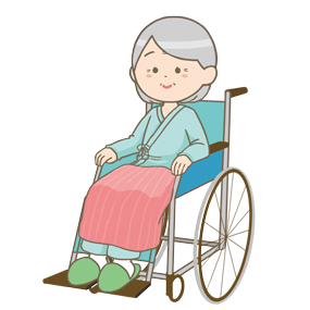 車椅子に乗って運動する人のイラスト おばあさんかわいいフリー素材集 いらすとや