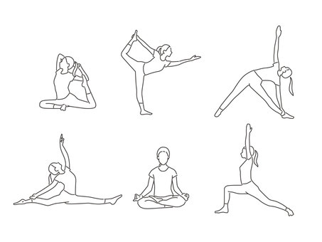 ヨガポーズ ダヌラーサナ 弓のポーズ イラストのイラスト素材FYI01201267ストックフォトの QleanMarket キュリンマーケット