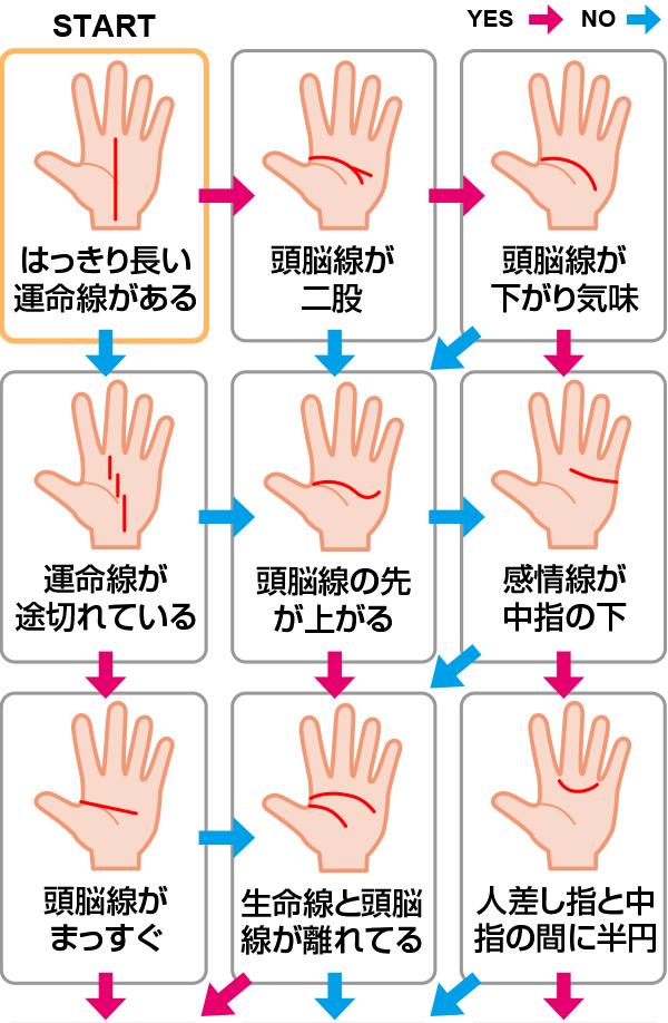 運命線とは？特徴別の手相の意味と見方3選！ 資格のキャリカレ