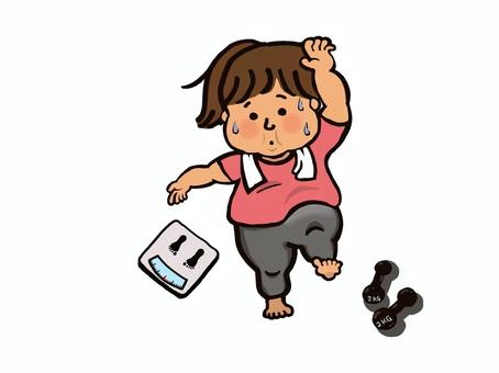 ダンベルトレーニング 女性のイラスト無料のフリー素材 イラストエイト