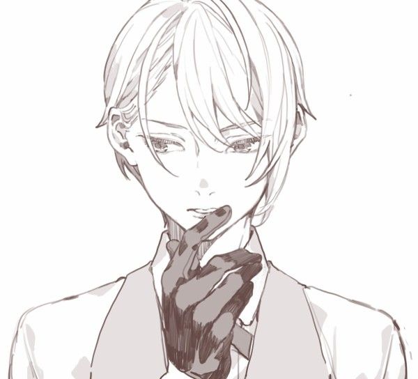 考える構図の青いマネキン 顎に手 イラスト・フリー素材なら「シンテリ」