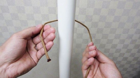 竹垣づくり しゅろ縄の結び方 「いぼ結び」