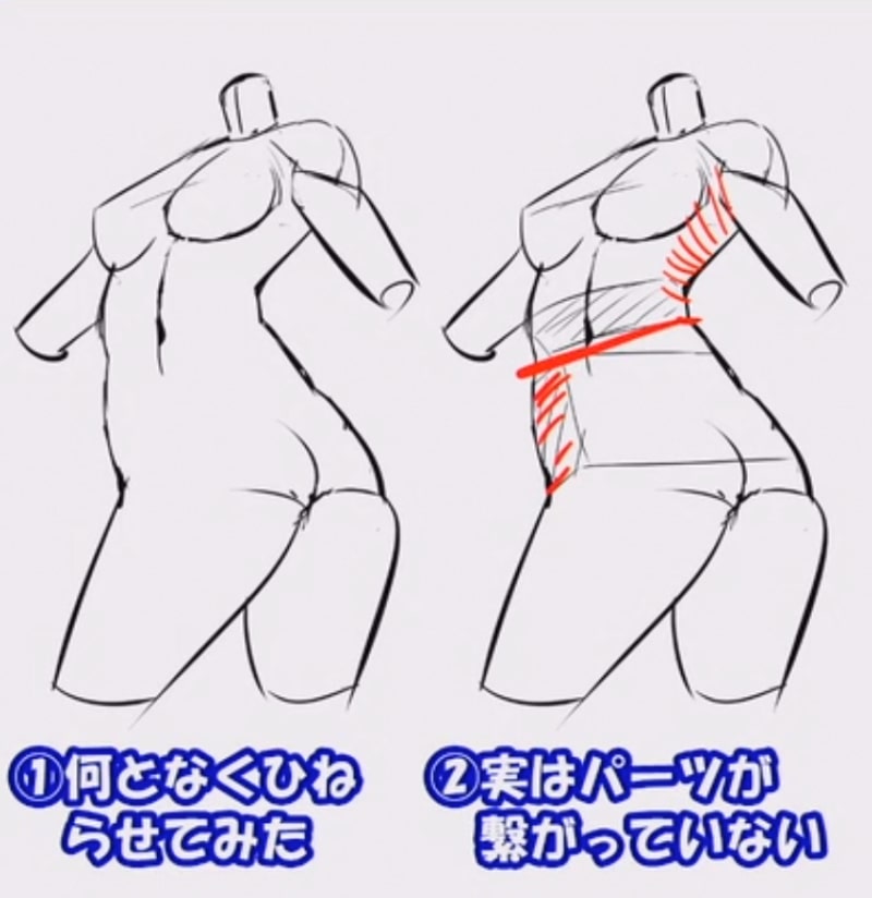 女性の上半身を上手に描こう 胴体と腕、手指の動きを - 女性 器 描き 方