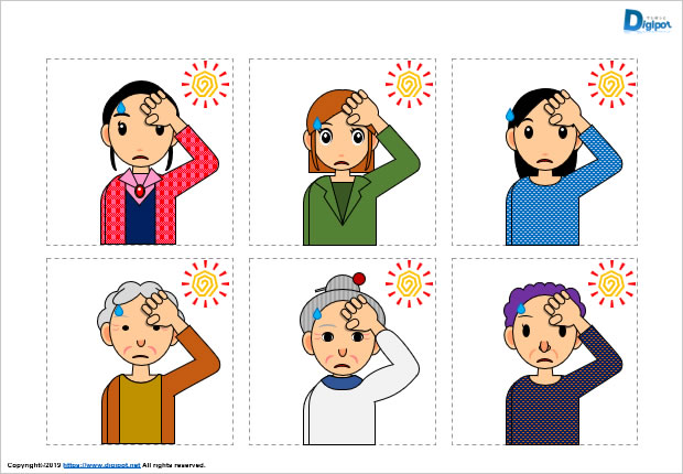 汗のポーズを拭き取る - CLIP STUDIO ASSETS