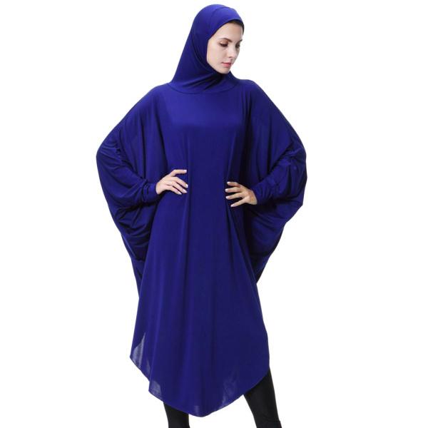 イードフード付きイスラム教徒の長いキマール女性ヒジャーブドレス祈り衣服ジルバブアバヤフル